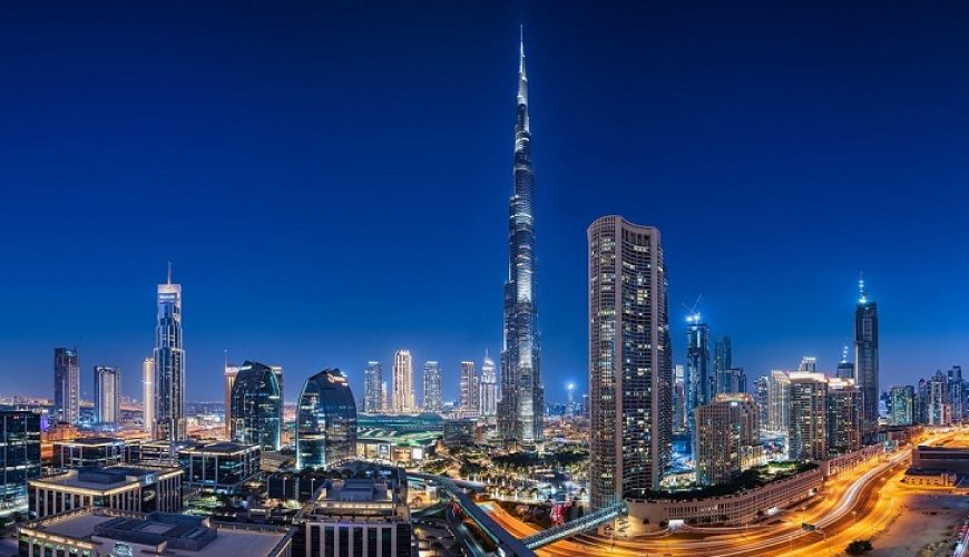 Towering Heights Dubai's Skyline of Skyscrapers